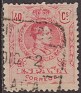 Spain 1909 Alfonso XIII 40 CTS Rosa Edifil 276. 276 u. Subida por susofe